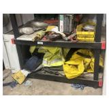 Plastic shelf  3'4' x 4' contents included