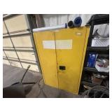 Chemcab metal storage storage unit with contents