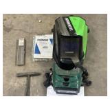 welding mask, torch toggles, chipping hammer,