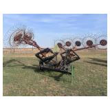 10-Wheel V-Type Hay Rake on Caddy