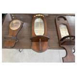 2 Wall Shelves w/ Mirrors, Wall Candle Holder