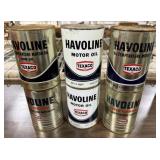 6+/- Havoline Empty Oil Cans