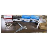 Flood Light, 4 Garage Lights, Shelving Brackets,