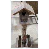 Reclaimed Wood Birdhouse Stand