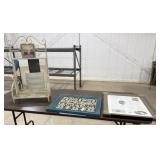 Vintage Decorative Vanity Shelf w/ Mirror,