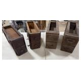 4 Vintage Sewing Machine 2-Drawer Sets