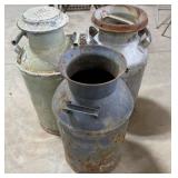 3 Vintage Milk Cans
