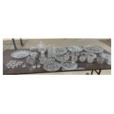 Clear Pressed Glass or Cut Glass Dishes