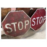 2 Single Sided Metal Stop Signs
