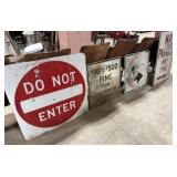 4 Various Sized Metal Road Signs