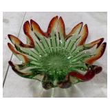 Mid-Century Glass Sculpture Bowl