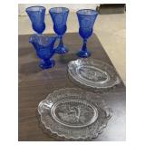 3 Vintage Avon George Washington Cobalt Blue
