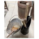 2 Ash Buckets, Fireplace Tools