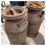 2 Vintage Milk Cans