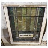 Wood Framed Stained Glass Window