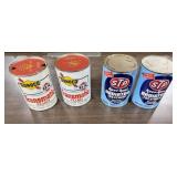 2 Sunoco Transmission Fluid Cans (Empty), 2 STP