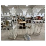 2 Metal Folding Candle Room Dividers w/ Candle