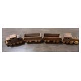 W H Gill Handcrafted 4-Piece Wooden Train