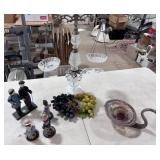 Cut Glass Scale of Justice, Plastic Grapes,