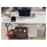 3 Empty Hat Boxes, 2 Vintage Glasses w/ Cases,