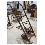 Antique Industrial Metal Barrel Dolly