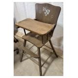 Vintage Wood Baby Chair