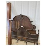 Wooden Bedframe w/ Rails