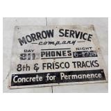 Morrow Service Company Metal 1-Sided Sign