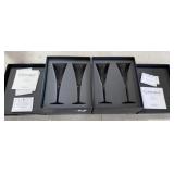 2 Pairs Waterford Crystal Toasting Flutes