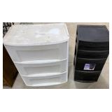 2 Sterilite Plastic Drawer Storage Towers