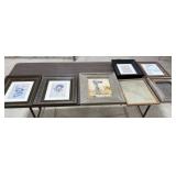 4 Framed Wall Art Pieces, 3 Picture Frames