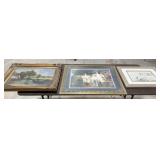 3 Larger Framed Art Pieces
