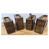 4 Vintage Sewing Machine 2-Drawer Sets