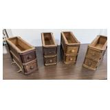 4 Vintage Sewing Machine 2-Drawer Sets