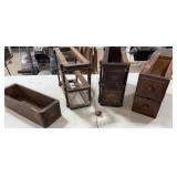 2 Vintage Sewing Machine 2-Drawer Sets,