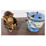 Vintage Jolly Chimp, Vintage Toy Wringer/Washing