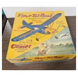 Vintage Comet Piper Tri-Pacer Model Airplane w/