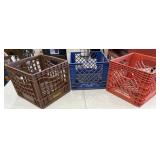 3 Plastic Bottle Crates (Gold Spot, Prairie Farms,