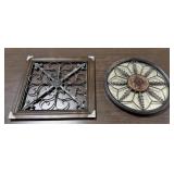 Square Wall Art Piece, Round Mirrored Wall Art
