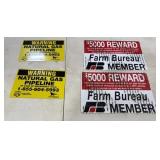 2 Farm Bureau Member Single-Sided Signs,