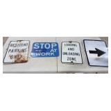 4 Metal Single Sided Signs