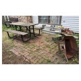 Glider Porch Bench, Picnic Table, Garden Decor,