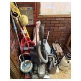 Vintage Kirby Vacuum, Brooms, Manual Sprayer,