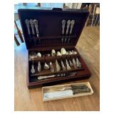 Reed & Barton Sterling Utensils & Wooden Box