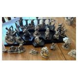 20+/- Pewter Figurines, Display