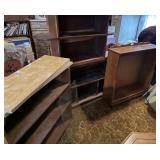 4 Various Sized Bookshelves, Glass Covering for