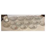 13+/- Americana Fostoria Bowls, 1 Pitcher