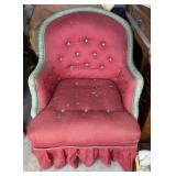 Victorian Style Upholstered Occasional Chair