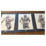 3 Dallas Cowboys Silver Season Prints