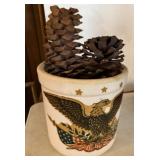 Vintage Crock, Pinecones
